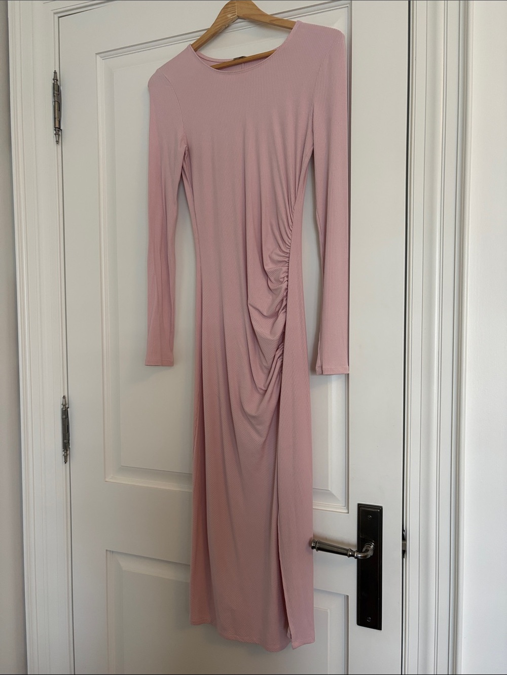 Wilfred Blush Pink Long-Sleeve Ruched Dress